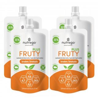 Nutrego FRUTY PLUS - brzoskwinia -  dieta hiperkaloryczna 4x175ml