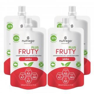 Nutrego FRUTY PLUS - jabłko -  dieta hiperkaloryczna 4x175ml