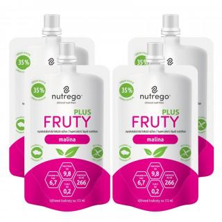 Nutrego FRUTY PLUS - malina -  dieta hiperkaloryczna 4x175ml