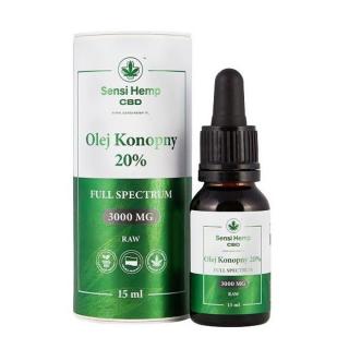 Olejek konopny CBD 20% RAW Sensi Hemp 15ml