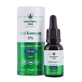 Olejek konopny CBD 5% RAW Sensi Hemp 15ml