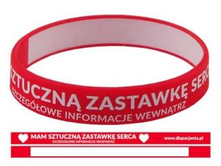 Opaska silikonowa na nadgarstek - Mam sztuczną zastawkę serca