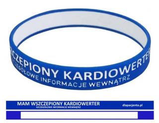 Opaska silikonowa na nadgarstek - Mam wszczepiony kardiowerter