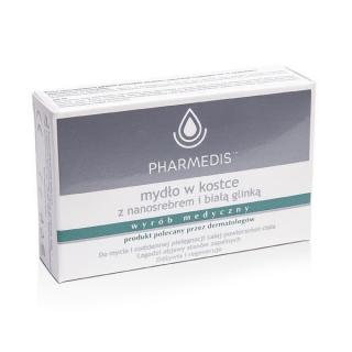 Pharmedis - Mydło naturalne z nanosrebrem i białą glinką - 100g
