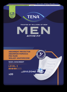 Pieluchy anatomiczne dla mężczyzn TENA Men Active Fit Level 3 (Super) - 20szt.