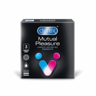Prezerwatywy Durex Mutual Pleasure (Performax Intense) - prążkowane z wypustkami - 3 szt.