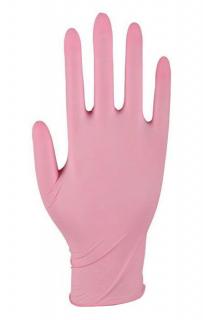 Rękawiczki nitrylowe ABENA - różowe rozm. M - 100szt.
