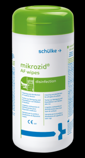 SCHÜLKE Mikrozid AF - chusteczki do szybkiej dezynfekcji - 150 szt. - pojemnik