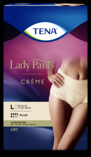 TENA Lady Pants Plus L CREME/beżowe - bielizna chłonna dla kobiet 30szt.