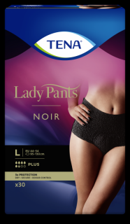 TENA Lady Pants Plus L NOIR/czarne - bielizna chłonna dla kobiet 30szt.