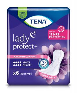 TENA Lady Protect+ Maxi Night - nocne podpaski anatomiczne 6 szt.