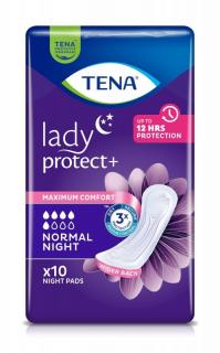 TENA Lady Protect+ Normal Night - specjalistyczne podpaski na noc - 10szt.