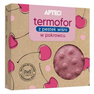 Termofor z pestek wiśni w pokrowcu APTEO - różowy - 180g