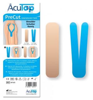 Zestaw do tapingu na bark - AcuTop Kinesiology tape - 8 kpl./16szt.