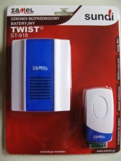 Dzwonek bezprzewodowy bateryjny Twist, ST-918