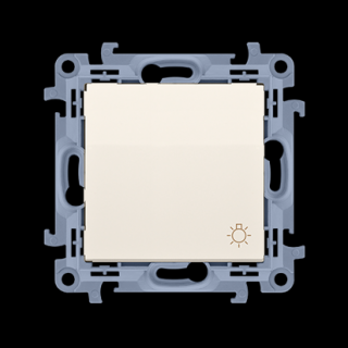 Przycisk zwierny "światło" Simon 10, CS1.01/41 kremowy