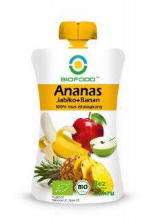 Mus Ananasowo - Bananowo - Jabłkowy Bezglutenowy BIO 90g