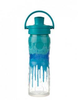 Butelka szklana active cap 475 ml Lifefactory blue splash