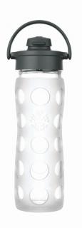 Butelka szklana z ustnikiem 470 ml Lifefactory przeźroczysta