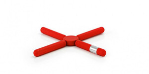 Składana podstawka 22x22 cm KNIK Blomus, silikon, plastik, czerwona