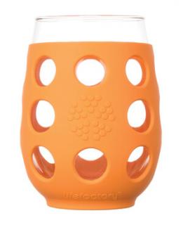 Szklanka do napojów duża 500 ml 2 szt Lifefactory pomarańczowy