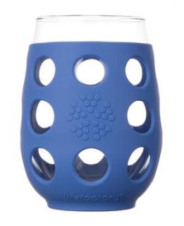 Szklanka do wina mała 325 ml 2 szt LifeFactory niebieski