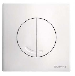 Biały przycisk do wc Schwab Veria Duo White 4060414601, podwójne spłukiwanie