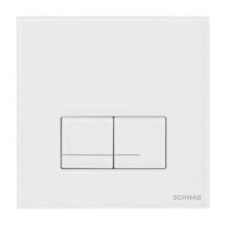 Przycisk wc Schwab Arte Duo Glass białe szkło z podwójnym spłukiwaniem 4060420201
