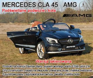 MERCEDES CLA 45 AMG  Z AMORTYZATORAMI, MIĘKKIE KOŁA, SIEDZENIE, HAMULEC, REGULACJA KIEROWNICY, LAKIER/1538