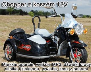 MOTOR CHOPPER Z KOSZEM 12V SUPER MOC/SX138