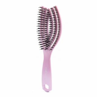 Fox Flex Brush NylonBoar Szczotka do włosów z włosiem dzika Rose Violet Mat