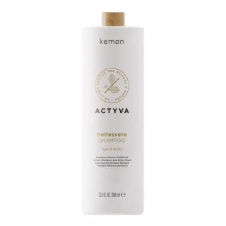 Kemon Actyva Bellessere Shampoo, Aksamitny szampon do włosów i ciała, 1000ml