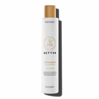 Kemon Actyva Bellessere Shampoo, Aksamitny szampon do włosów i ciała, 250ml