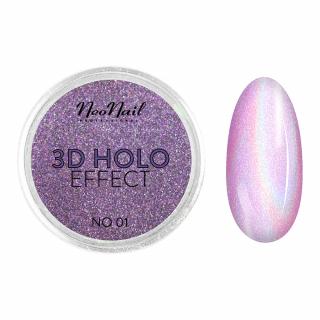 NeoNail Pyłek do zdobienia paznokci 3D Holo Effect Holograficzny fioletowy 01