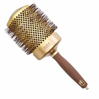 Olivia Garden Expert Blowout Shine Gold  Brown, Szczotka do modelowania włosów z jonizacją, 80mm