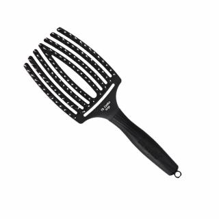 Olivia Garden Fingerbrush Combo Black, szczotka z włosiem z dzika, Large