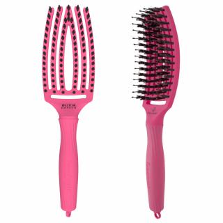Olivia Garden Fingerbrush Hot Pink, szczotka z włosiem z dzika, Medium