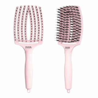 Olivia Garden Fingerbrush Pink Pastel, szczotka z włosiem z dzika, Large