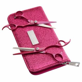 Olivia Garden Silkcut Set Zestaw Nożyczki fryzjerskie 5.75 + Degażówki fryzjerskie 6.35, Amazonki Róż po Zdrowie
