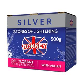 RONNEY Silver Argan Profesjonalny bezpyłowy rozjaśniacz do włosów z Arganem do 7 tonów, 500g