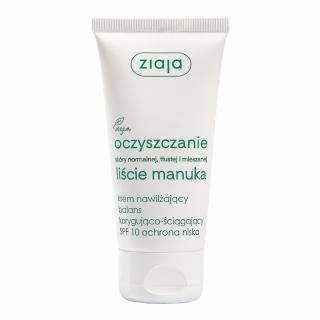 Ziaja Liście Manuka, krem nawilżający balans korygująco-ściągający SPF 10, 50ml