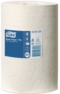 Białe czyściwo papierowe w mini rolce M1 Tork Tork czyściwo gastronomiczne