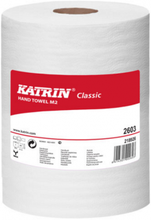 Biały ręcznik papierowy w roli Katrin Classic M2 Ręczniki papierowe w roli Katrin Classic M2