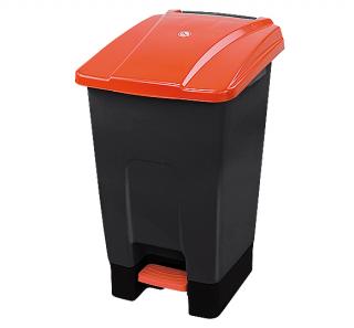 Czerwony kosz na śmieci otwierany przyciskiem pedałowym 70 L Kosz na odpady medyczne, Kosz do szpitala