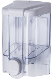 Manualny dozownik mydła w płynie JET 500 ml Przejrzysty - przezroczysty dozownik na mydło