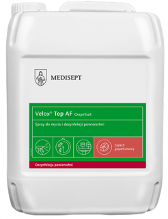 Płyn do dezynfekcji powierzchni na bazie alkoholu grepfrutowy Velox Spray TOP AF 5L