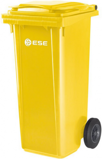 Pojemnik na odpady żółty 120 litrowy