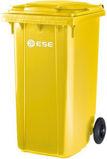 Pojemnik na odpady żółty 240 litrowy