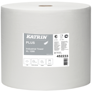 Przemysłowe czyściwo w rolce białe 1 warstwa 1110m Katrin Plus Industrial Towel XL 1200 Low Pallet