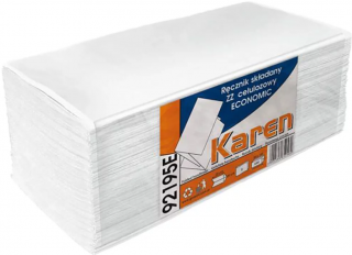 Ręcznik papierowy z celulozy składany 3200 szt. Karen Ręcznik papierowy ZZ ekstra biały